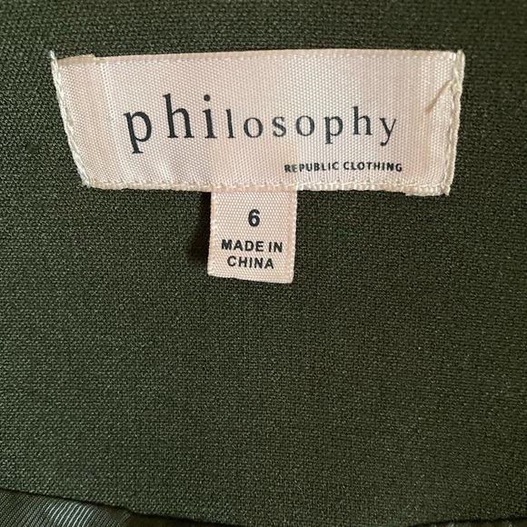 Philosophy Fern Green Crop Blazer with Silver Hardware Closure - Picture 6 of 12